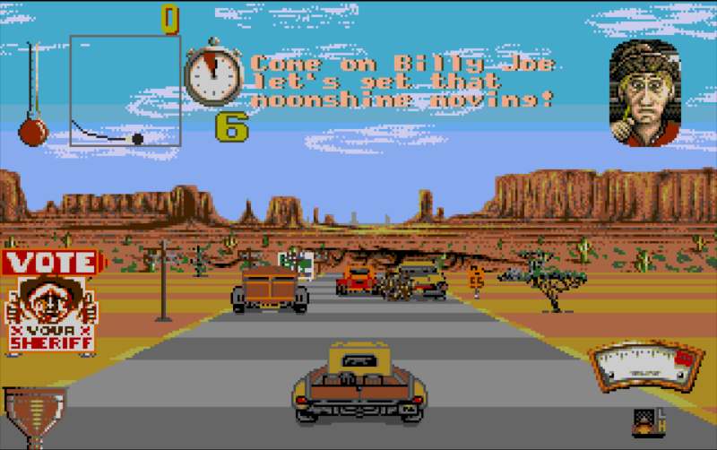 Moonshine Racers - Atari ST game screenshot (1991) by Millennium